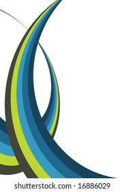 blue waves, abstract background, vector illustration