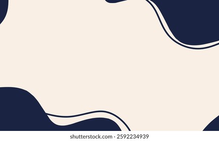 blue waves abstract background vector 