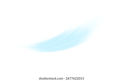 Ondas azuis de ar, fluxo dinâmico e vento fresco PNG, ventilação transparente e efeito de filtragem, design de purificação moderno, conceito de velocidade e tecnologia.