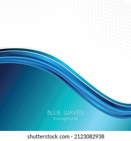 Fondo de las olas azules. Fondo de onda azul abstracto plantilla de negocio de onda azul