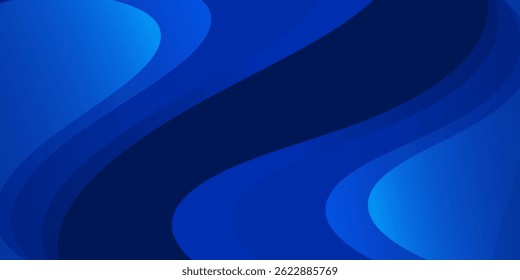 Blue waves background vector. Fluid gradient shapes composition. Futuristic design concept. Trendy. vector