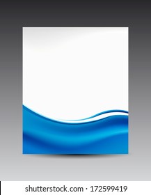 blue waves banner background, for web & business