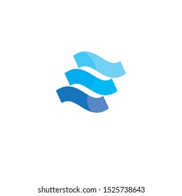 blue Waves beach logo and symbols template icons app