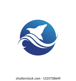 blue Waves beach logo and symbols template icons app