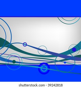 blue waves and circles