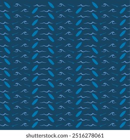Blue waves create a serene atmosphere on a dark blue backdrop, perfect for website backgrounds, presentations, and digital designs.