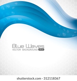 Blue waves design, vector illustration eps 10.