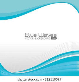 Blue waves design, vector illustration eps 10.