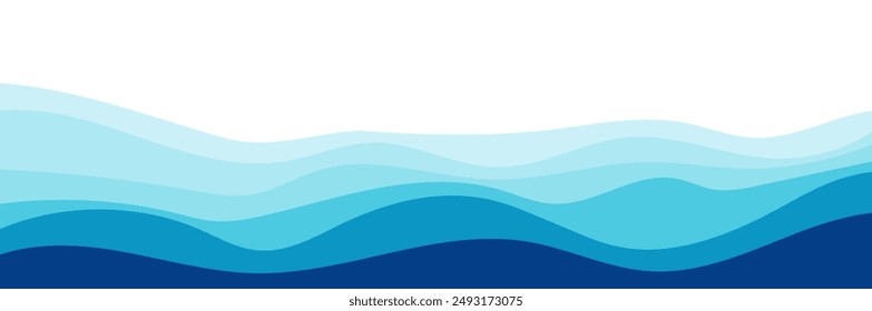 Blaue Wellen, dynamische weiche Kurve. Hintergrund für Hintergrund oder Präsentation entwerfen