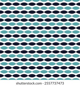 Blue Waves Geometric Pattern Modern Shapes Background