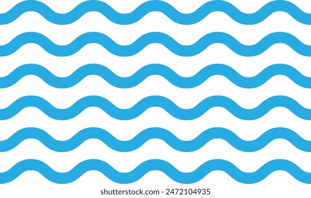 Blue waves icon in trendy style isolated on white background . Water wave icon vector