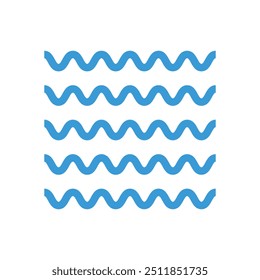 Blue waves icon in trendy style isolated on white background . Water wave icon vector