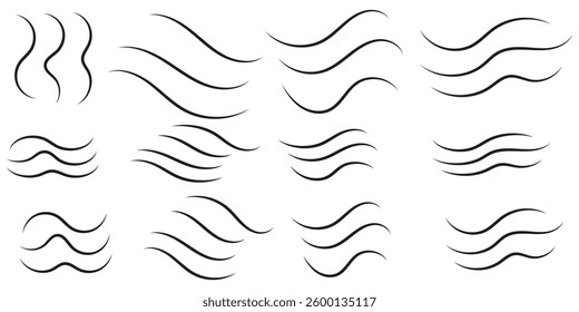 Blue waves icon vector set. Wave illustration sign collection. ocean symbol. water logo.