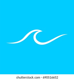 Blue Waves Line Logo Template Illustration Design. Vector EPS 10.