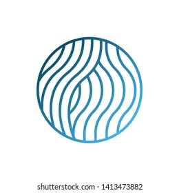 Blue Waves logo template. Simple Water symbol and icon Logo Template isolated on white background. Abstract ornamental emblem for business, travel, tourism and ecology concepts, health.