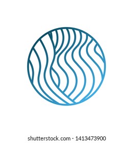 Blue Waves logo template. Simple Water symbol and icon Logo Template isolated on white background. Abstract ornamental emblem for business, travel, tourism and ecology concepts, health.
