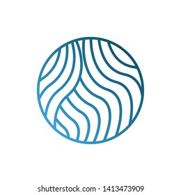 Blue Waves logo template. Simple Water symbol and icon Logo Template isolated on white background. Abstract ornamental emblem for business, travel, tourism and ecology concepts, health.