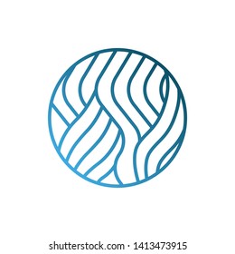 Blue Waves logo template. Simple Water symbol and icon Logo Template isolated on white background. Abstract ornamental emblem for business, travel, tourism and ecology concepts, health.