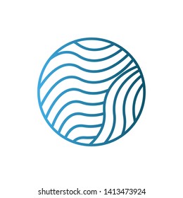 Blue Waves logo template. Simple Water symbol and icon Logo Template isolated on white background. Abstract ornamental emblem for business, travel, tourism and ecology concepts, health.