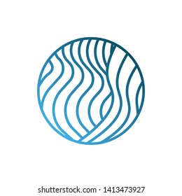 Blue Waves logo template. Simple Water symbol and icon Logo Template isolated on white background. Abstract ornamental emblem for business, travel, tourism and ecology concepts, health.