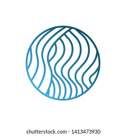 Blue Waves logo template. Simple Water symbol and icon Logo Template isolated on white background. Abstract ornamental emblem for business, travel, tourism and ecology concepts, health.