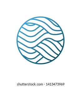Blue Waves logo template. Simple Water symbol and icon Logo Template isolated on white background. Abstract ornamental emblem for business, travel, tourism and ecology concepts, health.