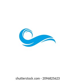 blue waves logo vector icon illustration design 