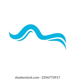 blue waves logo vector icon illustration design 