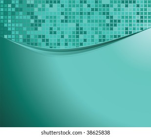 Blue waves with mosaic