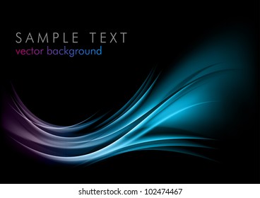 blue waves on the dark background