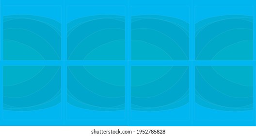 Blue waves on a square turquoise background. Use it for illustrations and banners.