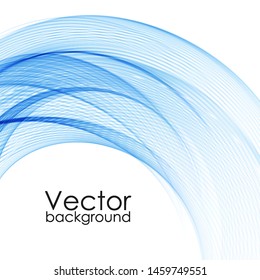 Blue waves on white background