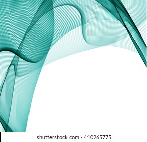 Blue waves on white background