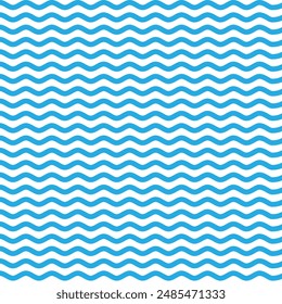 Blue waves pattern . Blue wavy pattern . Waves wallpaper . Waves background . Vector illustration