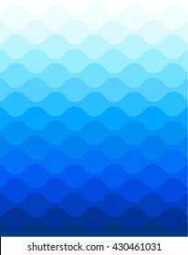 Blue waves sea ocean vector illustration abstract pattern background colorful wallpaper water