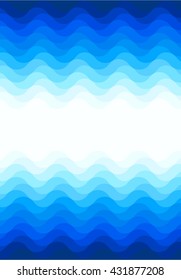 Blue waves sea ocean vector illustration abstract pattern background colorful wallpaper water