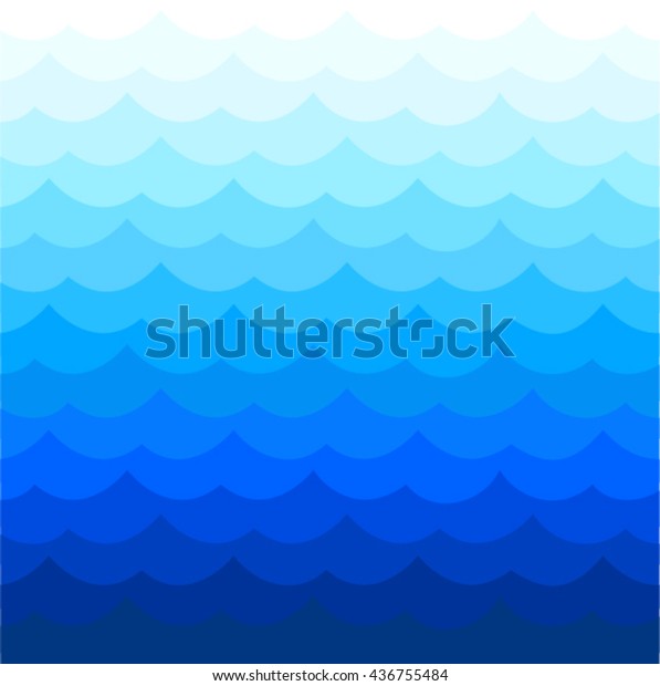 青い波の海のベクターイラスト抽象的パターン背景にカラフルな壁紙水 のベクター画像素材 ロイヤリティフリー