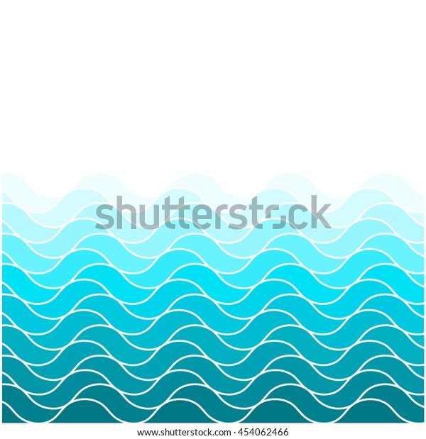 青い波の海のベクターイラスト抽象的パターン背景にカラフルな壁紙水 のベクター画像素材 ロイヤリティフリー