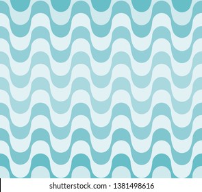 Blue waves seamless pattern vector. Rio de Janeiro sidewalk style.