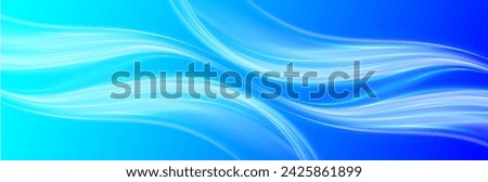 Blue waves showing a stream of clean fresh air. Modern wavy lines air background. 