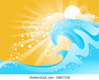 Blue Waves - Vector