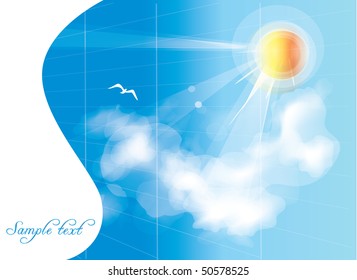 Blue waves. Vector