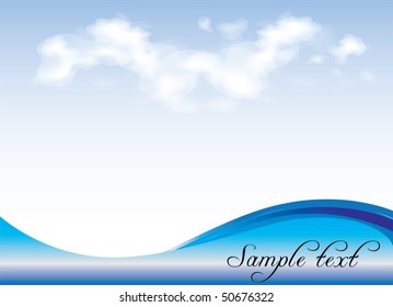 Blue waves. Vector