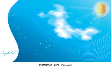 Blue waves. Vector