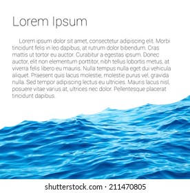 Blue waves vector brochure / booklet cover design template