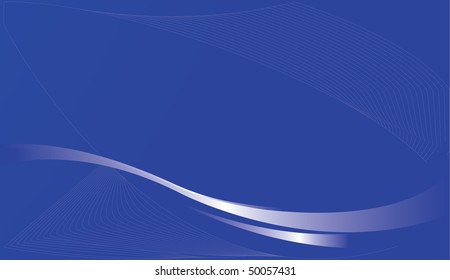Blue waves. Vector.Dark