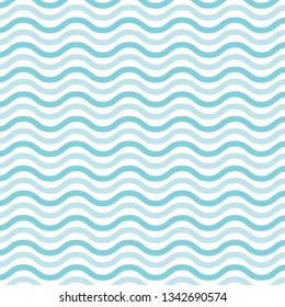blue waves watercolor seamless vector background