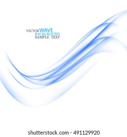 Blue waves.Mesh gradient on white background Vector