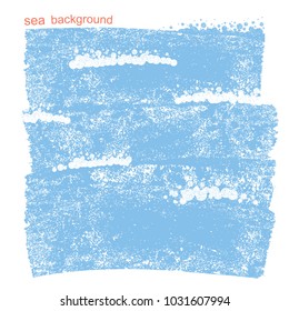   Blue waves.Vector image of Sea background for design or text