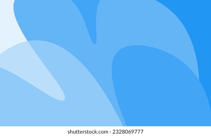 Blue wavy abstract background. Organic shapes art creation. Template design for social media, banner, card